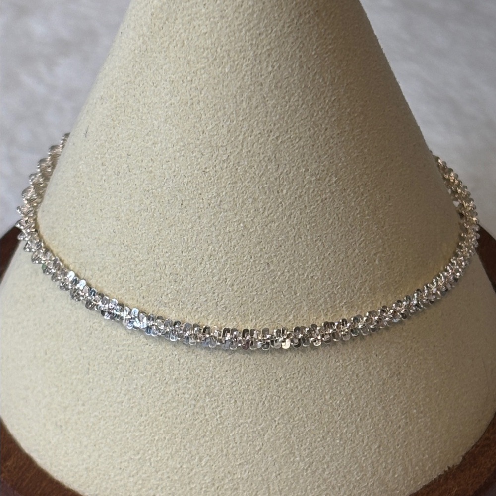 925 Diamond Cut Sparkle Rock Margarita Sterling Silver Bracelet